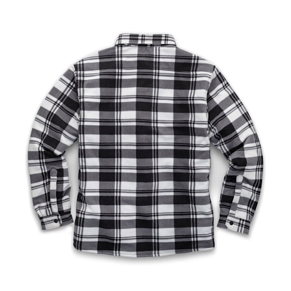 Scruffs Herr Rutig Vadderad Skjorta L Svart/Vit Black/White L