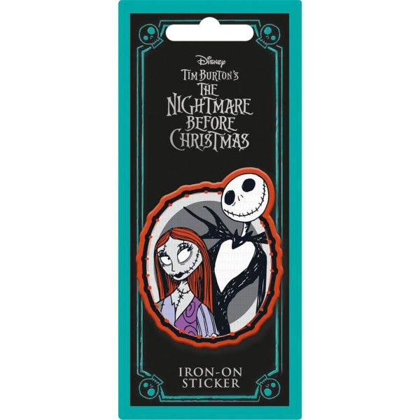 Nightmare Before Christmas Broderade Jack and Sally Iron On P Grey/White/Orange One Size