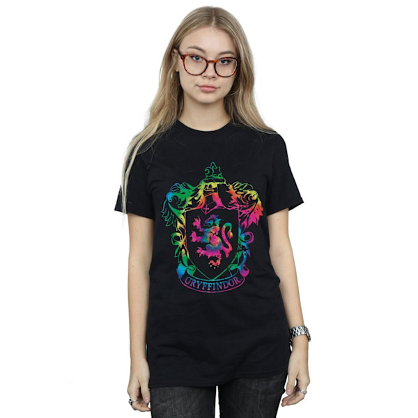 Harry Potter Dam/Kvinnor Gryffindor Crest Tie Dye Infill Bomull Black S