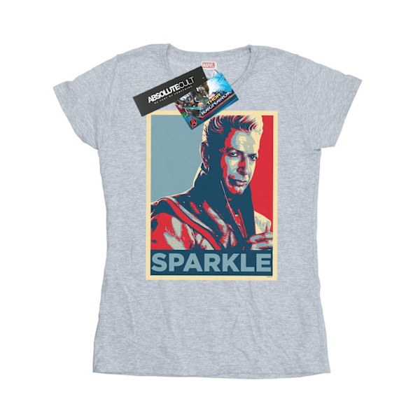 Marvel Womens/Ladies Thor Ragnarok Grandmaster Sparkle Cotton T-shirt Sports Grey S