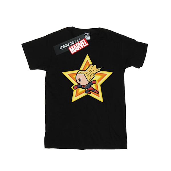 Captain Marvel Girls Kawaii T-shirt 12-13 år Svart Black 12-13 Years