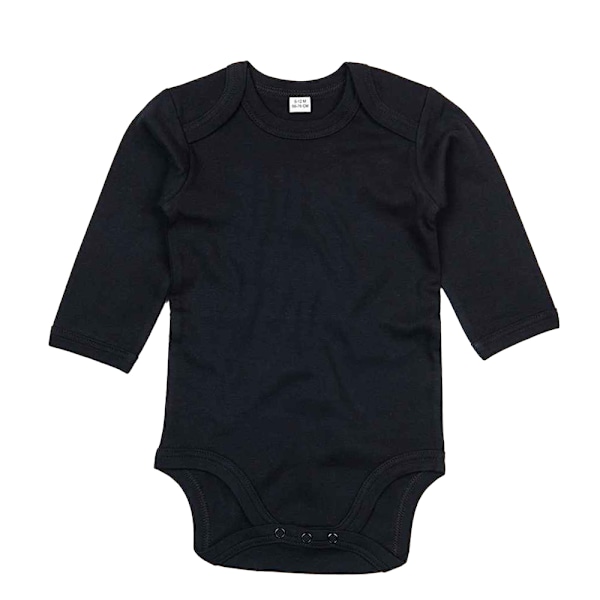 Babybugz Baby Organic Långärmad Body 3-6 Månader Svart Black 3-6 Months