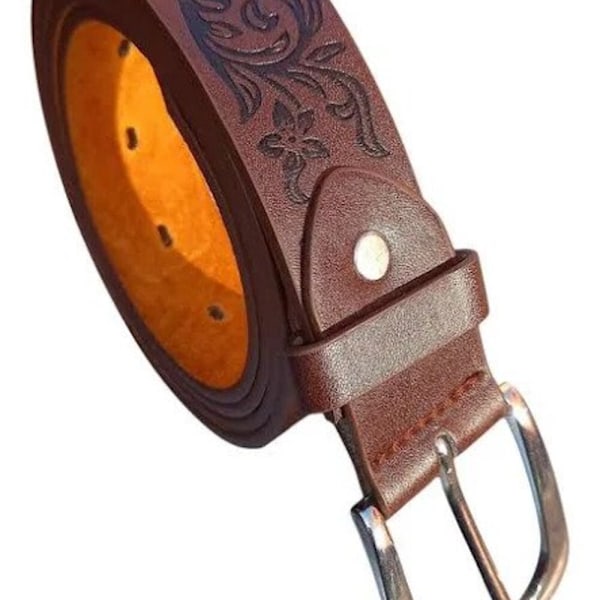Forest Herr Adult Floral Läderbälte L Brun Brown L