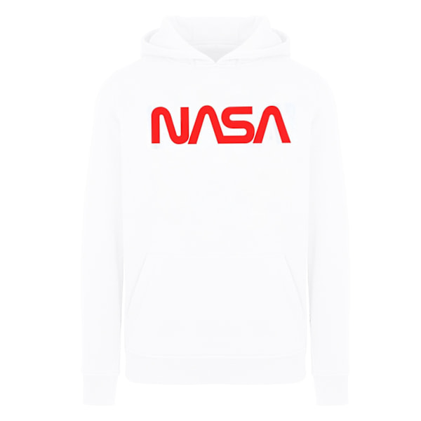 NASA Boys Modern Logo Hoodie 5-6 år Vit White 5-6 Years