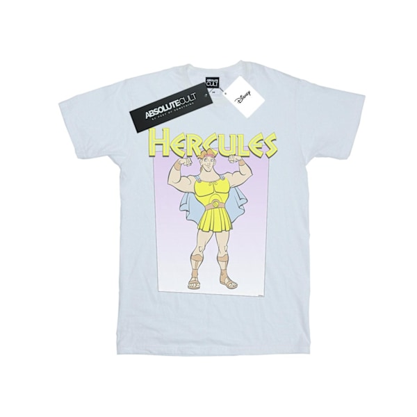 Disney Girls Hercules Muscles Bomull T-shirt 7-8 år Vit White 7-8 Years