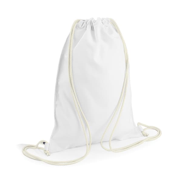 Bagbase Sublimation Gymsac / Dragsnöre Väska (5 Liter) (2-pack) White One Size