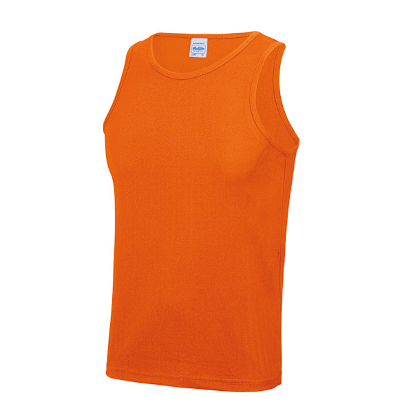 AWDis Just Cool Herr Sport Gym Enkel Tank Top / Linne XL Electr Electric Orange XL