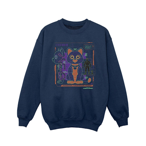 Disney Girls Lightyear Sox Teknisk Sweatshirt 7-8 År Marinblå Navy Blue 7-8 Years