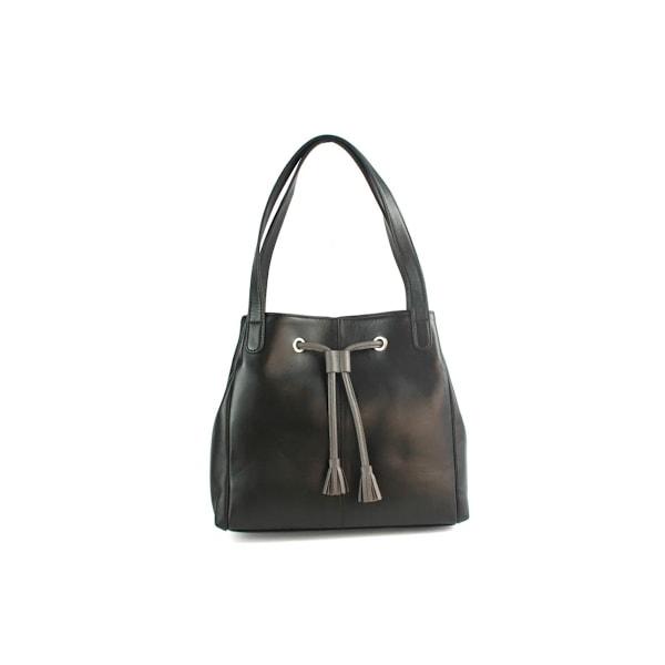 Eastern Counties Leather Keziah Läderhandväska One Size Svart/ Black/Dark Grey One Size