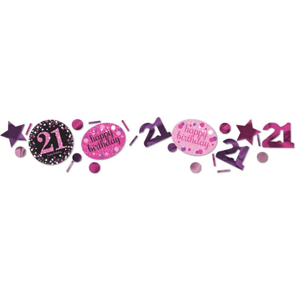 Amscan 1,2 oz rosa 21:a födelsedag mousserande konfetti 1,2 oz rosa Pink 1.2oz