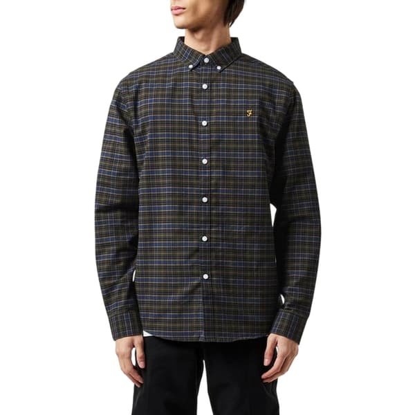 Farah Herr Fraser Rutig Regular Button-Down Skjorta XL Blackwat Blackwatch XL