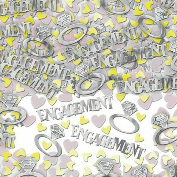 Amscan Engagement Confetti One Size Gul/Silver/Lila Yellow/Silver/Purple One Size