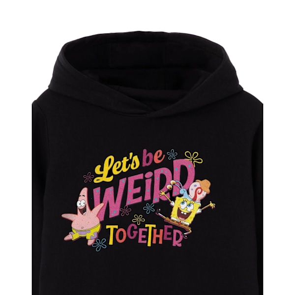 SpongeBob SquarePants Tjejtröja Let´s Be Weird Together Hoodie 9-10 Black 9-10 Years