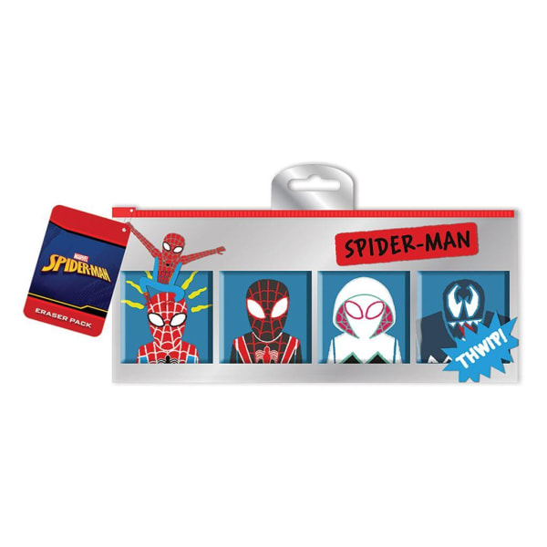 Spider-Man Sketch Erasers Set (4-pack) One Size Blå/Röd/Svart Blue/Red/Black One Size