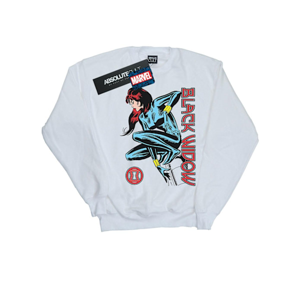 Marvel Boys Black Widow In Action Sweatshirt 12-13 År Vit White 12-13 Years