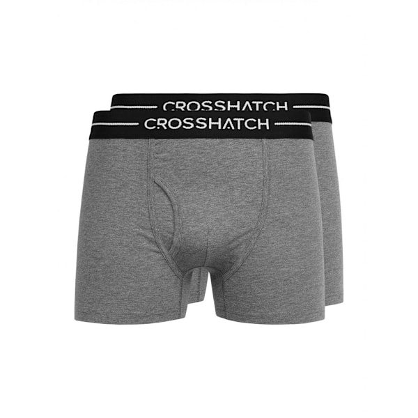 Crosshatch Ambek boxershorts för män (2-pack) XL Charcoal Marl Charcoal Marl XL