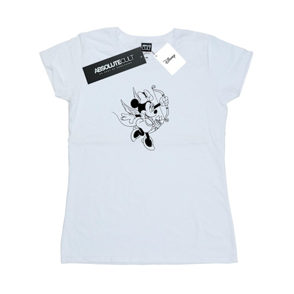 Disney Dam/Kvinnor Minnie Mouse Love Cherub Bomull T-shirt L White L