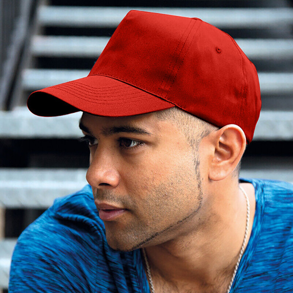 Result Unisex Core Houston 5 Panel Printers Baseball Cap One Si Red One Size