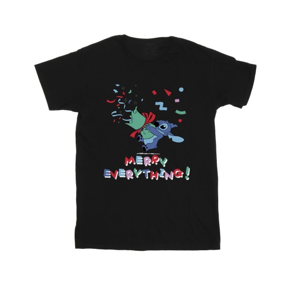 Disney Mens Lilo And Stitch Stitch Merry Everything T-Shirt XXL Black XXL