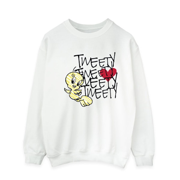 Looney Tunes Tweety Love Heart Sweatshirt för män 4XL Vit White 4XL