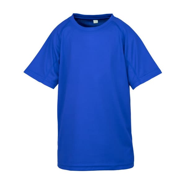 Spiro Impact Barn/Junior Performance Aircool T-shirt Ocean Blue 3-4 Years