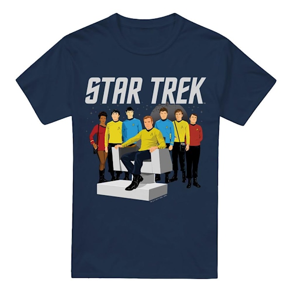 Star Trek Herr Vector Crew T-Shirt M Marinblå Navy M