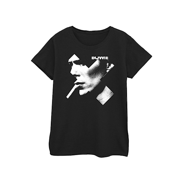 David Bowie Dam/Kvinnor Cross Smoke Bomull T-shirt XL Svart Black XL
