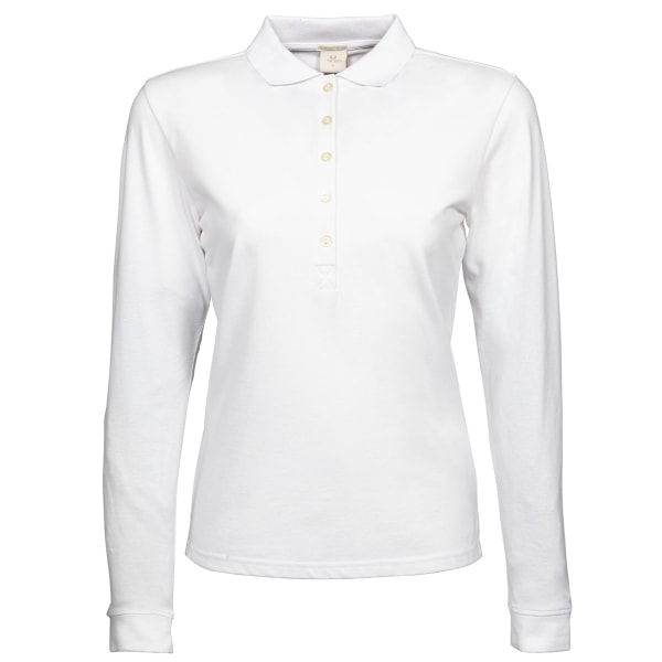 Tee Jays Dam/Damer Lyxig Stretch Långärmad Polotröja 2X White 2XL