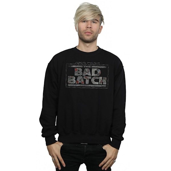 Star Wars The Bad Batch Texturlogotyp Sweatshirt M Svart Black M