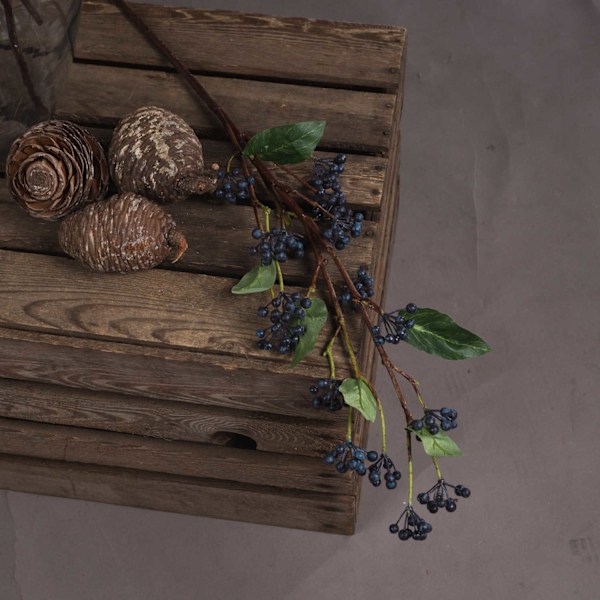 Hill Interiors Konstgjord Viburnum Bär Spray 80cm Blå/G Blue/Green/Brown 80cm