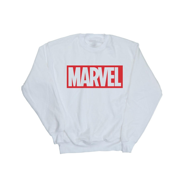 Marvel Comics Dam/Kvinnor Klassisk Logotyp Sweatshirt S Vit White S