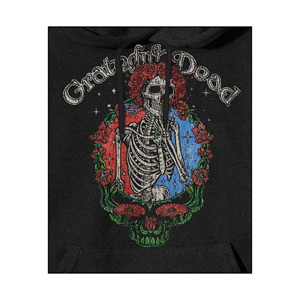 Grateful Dead Unisex Adult Stealie Floral Hoodie M Svart Black M