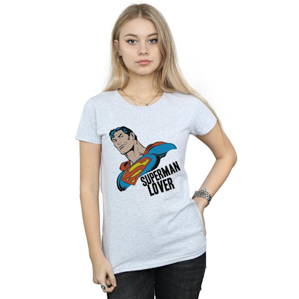 DC Comics Dam/Kvinnor Superman Lover Bomull T-shirt M Sport Sports Grey M