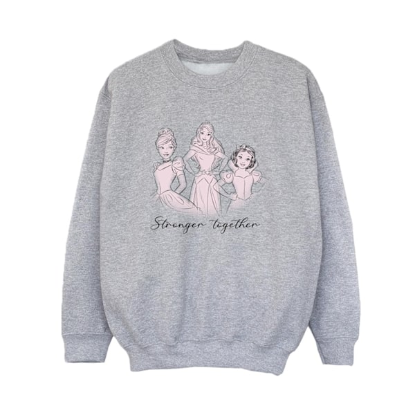 Disney Boys Princesses Stronger Together Sweatshirt 12-13 år Sports Grey 12-13 Years