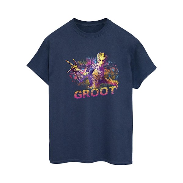 Marvel Womens/Ladies Guardians Of The Galaxy Abstract Groot Cot Navy Blue S