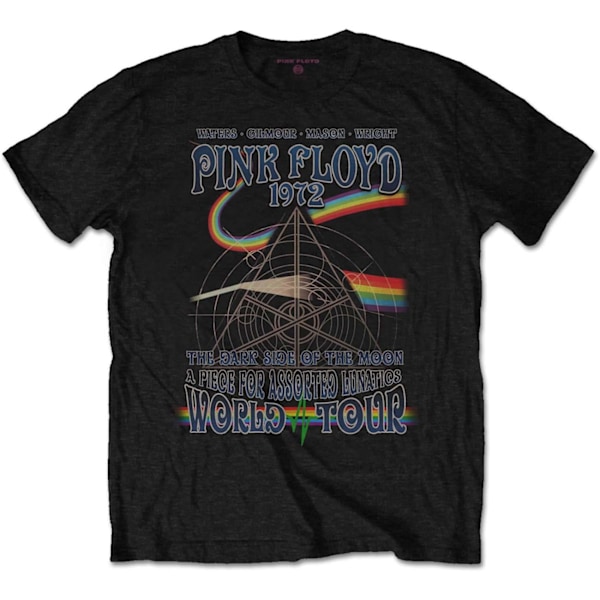 Pink Floyd Unisex Adult Assorted Lunatics T-Shirt S Svart Black S