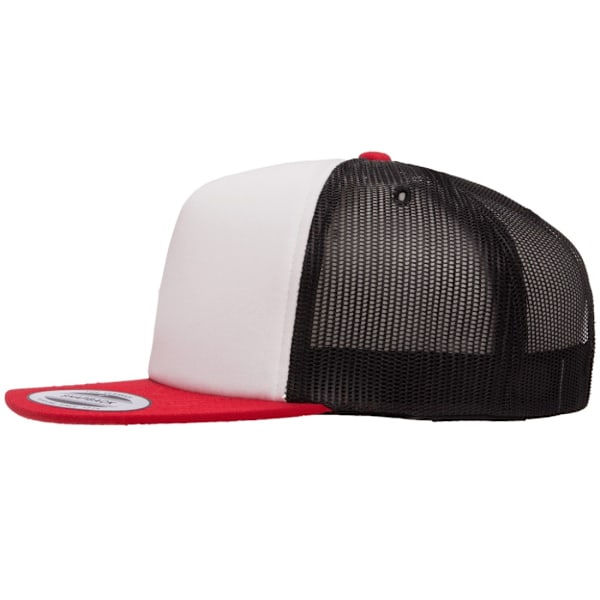 Flexfit By Yupoong Foam Trucker Cap Med Vit Front En Storlek B Black/White/Red One Size