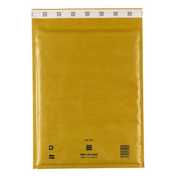 Mail Lite Sealed Air Gold Bubble Mail Bags (Förpackning om 100) 110x16 Gold 110x160mm - A / 000