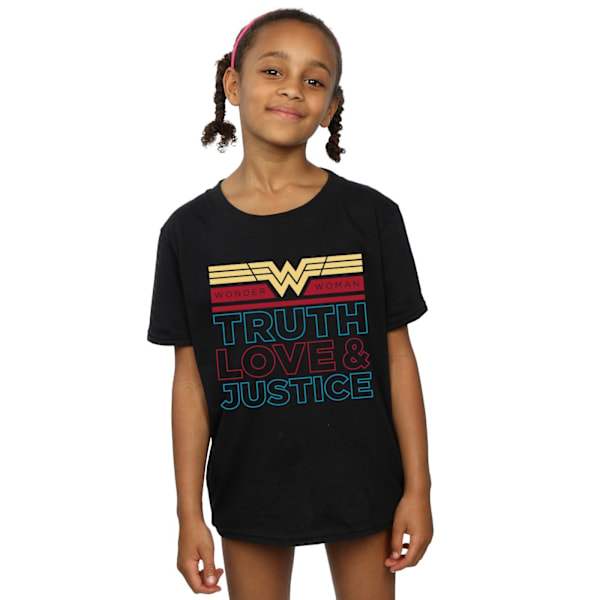 DC Comics Girls Wonder Woman 84 Truth Love And Justice Bomull T Black 5-6 Years