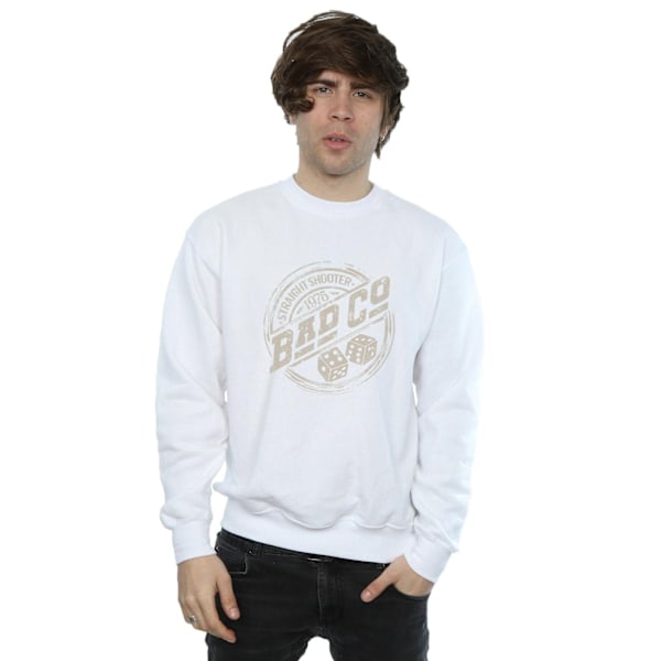 Bad Company Mens Straight Shooter Sweatshirt 5XL Vit White 5XL