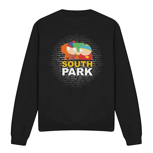 South Park Unisex Vuxen Lyrics Sweatshirt L Svart Black L