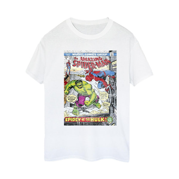 Marvel Dam/Damer Spider-Man VS Hulk Cover Bomull Boyfriend White XL