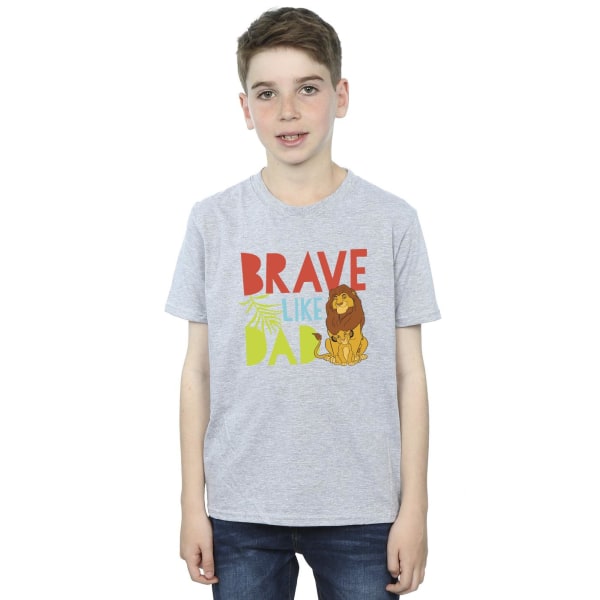 Disney Boys Lejonkungen Brave Like Dad T-shirt 12-13 Years Sp Sports Grey 12-13 Years
