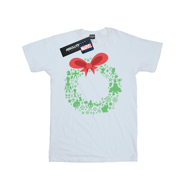 Marvel Mens Avengers Christmas Wreath T-Shirt 5XL Vit White 5XL