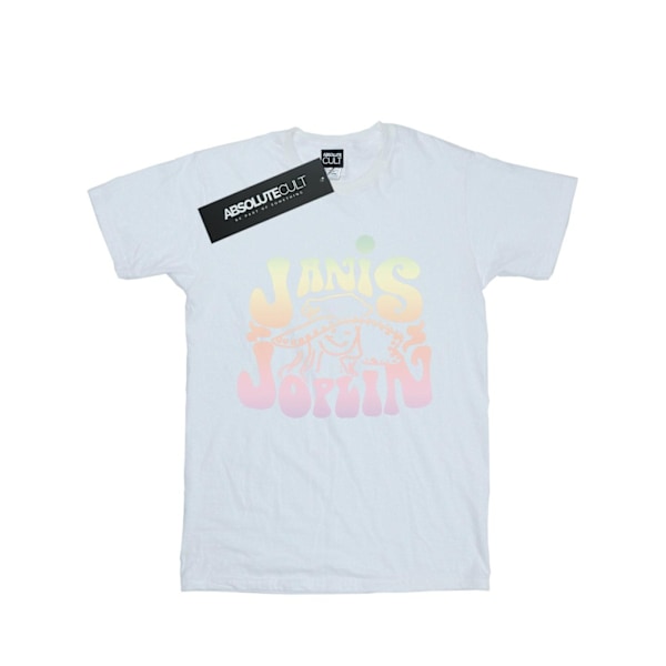 Janis Joplin Dam T-shirt i bomull med logotyp för kvinnor/damer White L