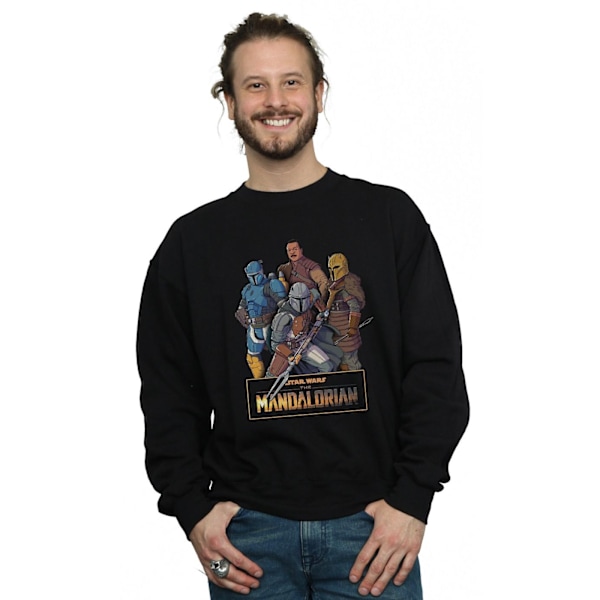 Star Wars Herr The Mandalorian Karaktär Collage Sweatshirt XXL Black XXL