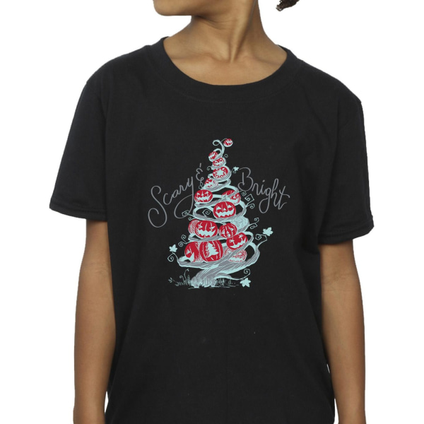 Disney Girls The Nightmare Before Christmas Scary & Bright Bomull T-shirt 7-8 år Svart Black 7-8 Years