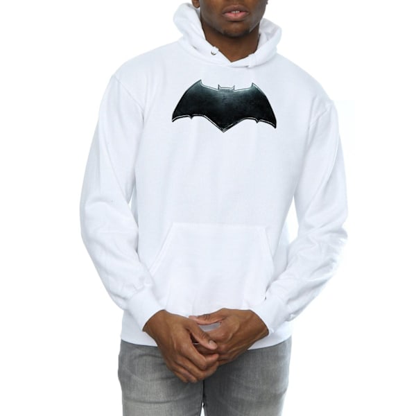 DC Comics Justice League Movie Batman Emblem Hoodie 3XL Wh White 3XL