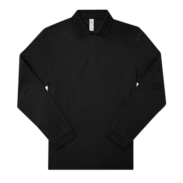 B&C Herr My Long-Sleeved Polo Shirt XL Svart Black XL