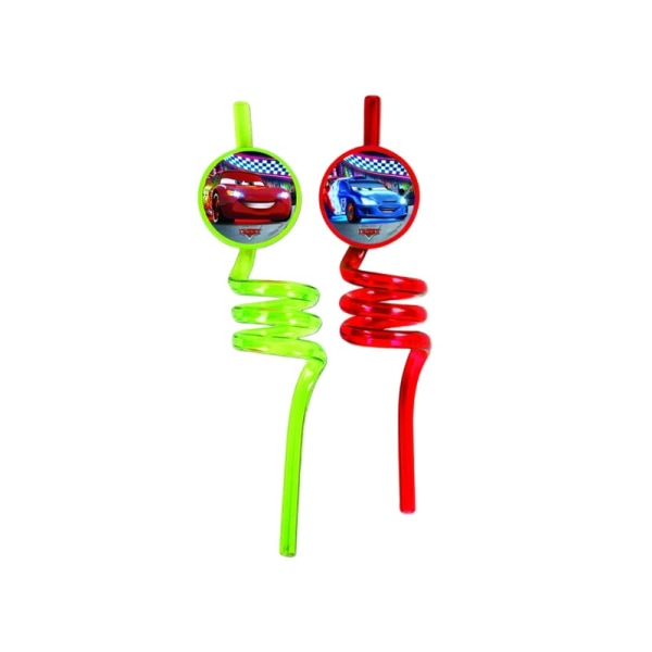 Bilar Neon City Swirl disponibelt sugrör (förpackning med 2) One Size Gre Green/Red One Size